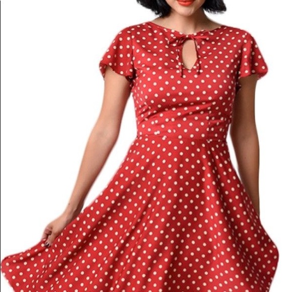 unique vintage polka dot dress